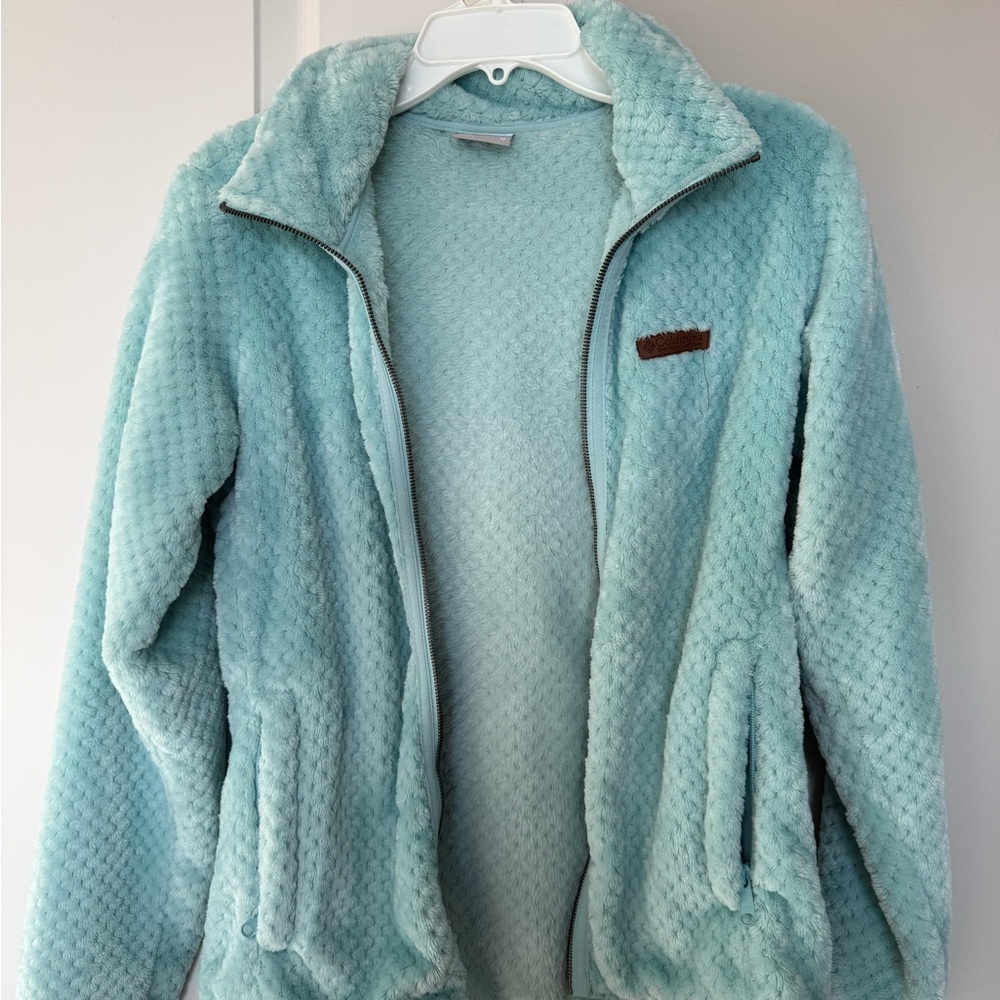 Aqua Fleece Zip-Up Jacket